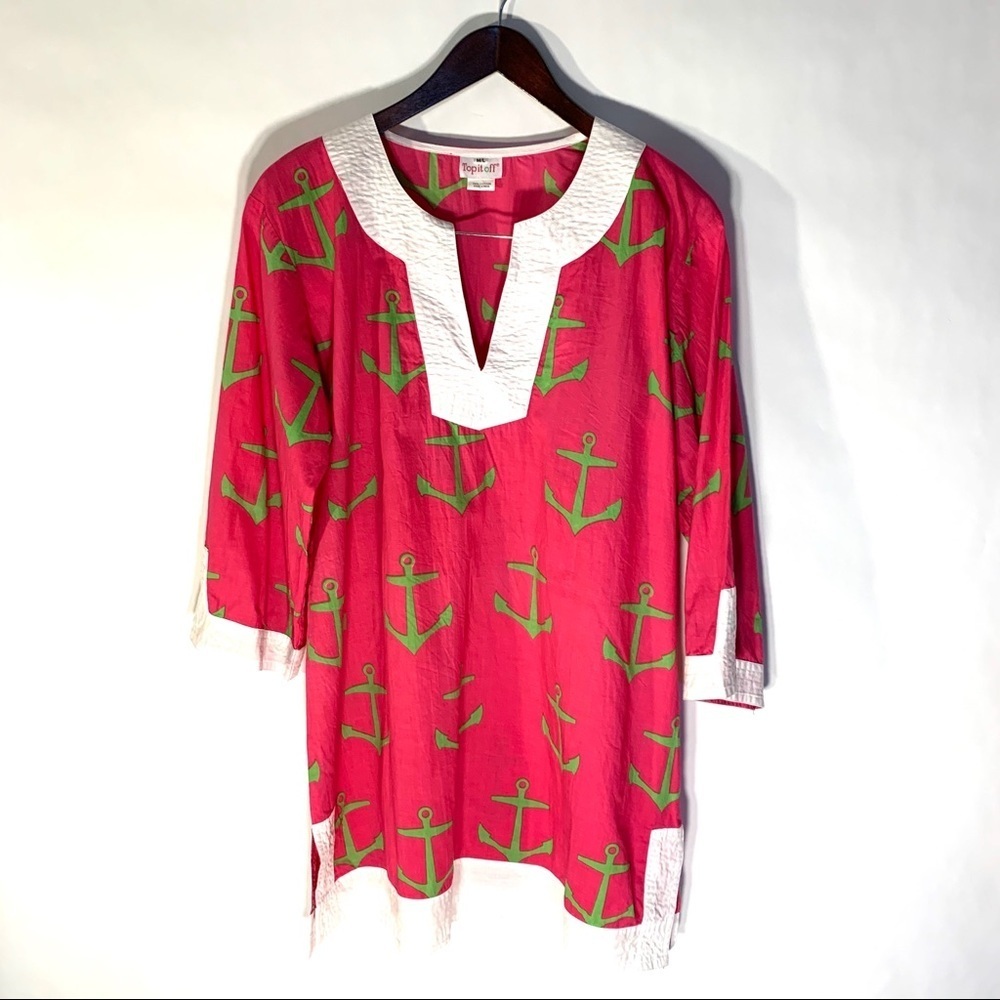 Top It Off Cotton Nautical Print Dress or Tunic 2/$35